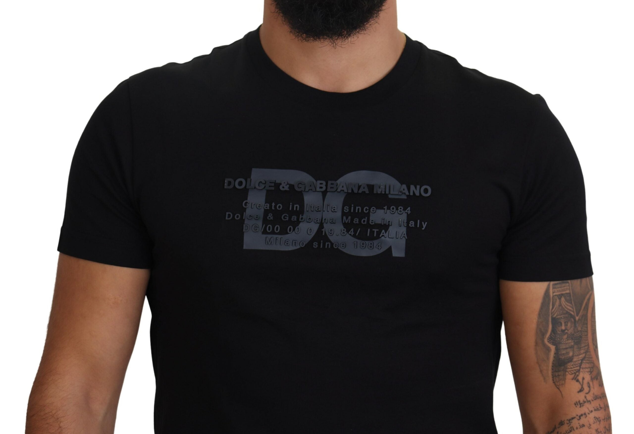 Dolce & Gabbana Black Logo Crew Neck Short Sleeves T-shirt - DEA STILOSA MILANO