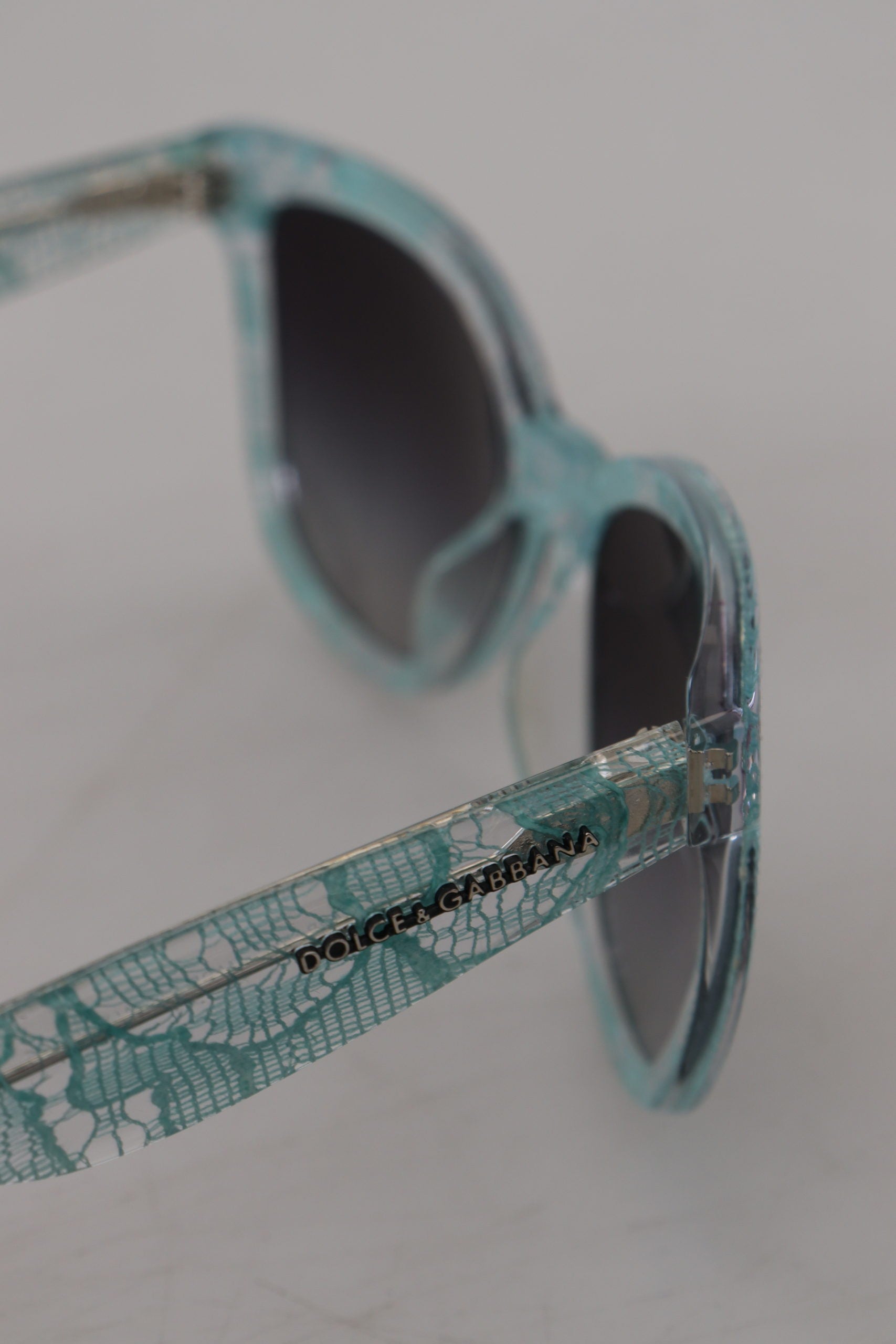 Dolce & Gabbana Blue Lace Crystal Acetate Butterfly DG419C Sunglasses - DEA STILOSA MILANO