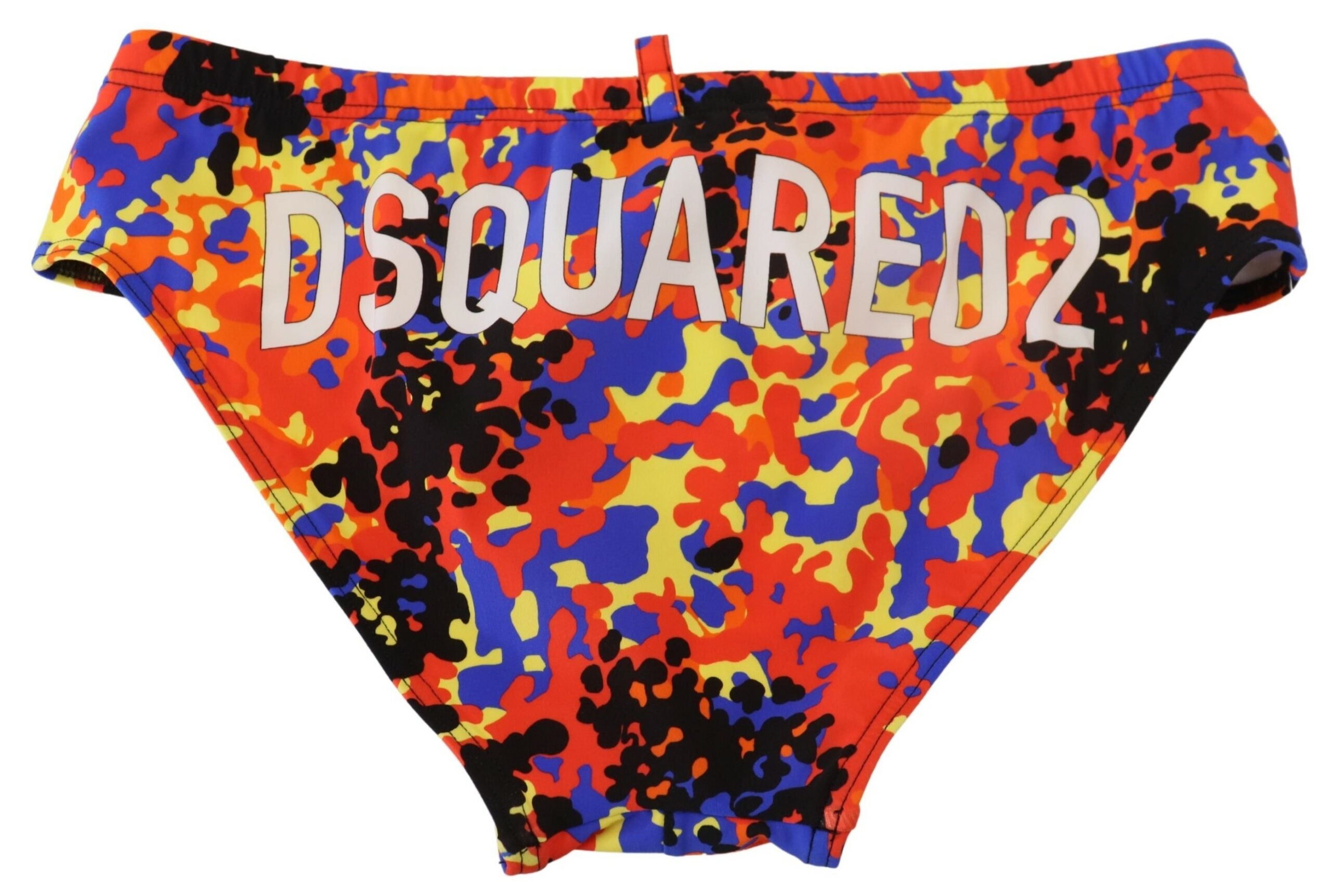 Dsquared² Multicolor Logo Printed Men Swim Brief Swimwear - DEA STILOSA MILANO