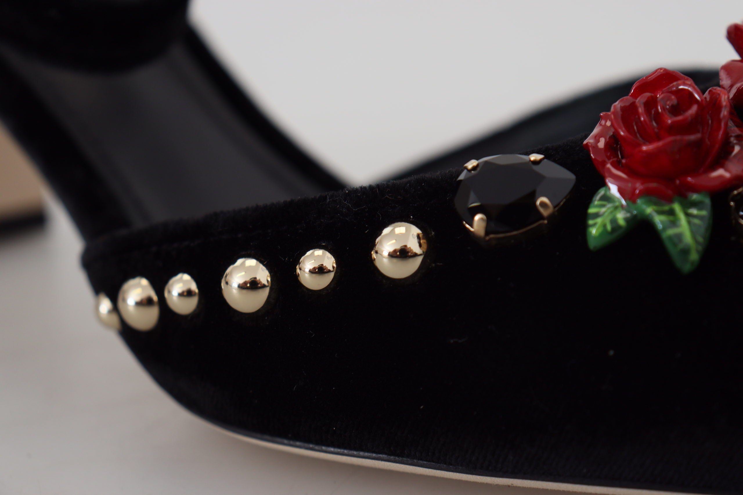 Dolce & Gabbana Black Pearl Crystal Vally Heels Sandals Shoes - DEA STILOSA MILANO