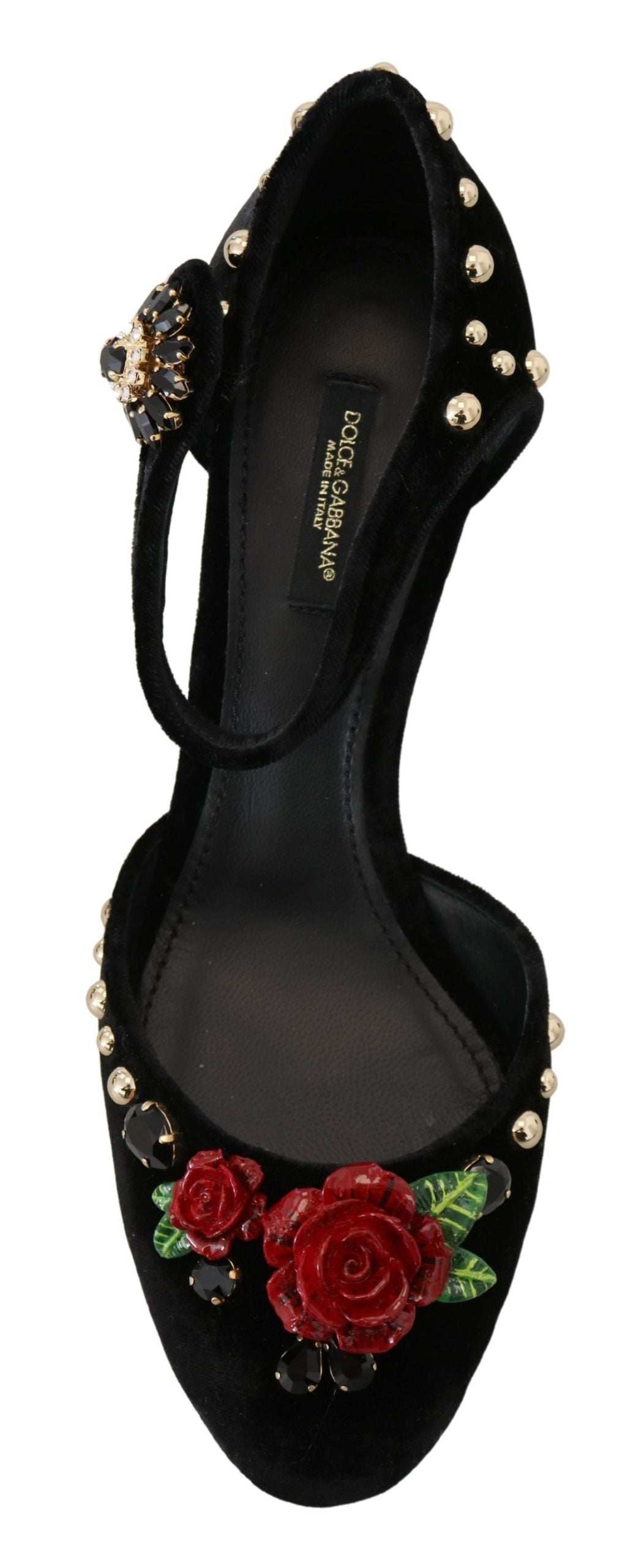 Dolce & Gabbana Black Pearl Crystal Vally Heels Sandals Shoes - DEA STILOSA MILANO