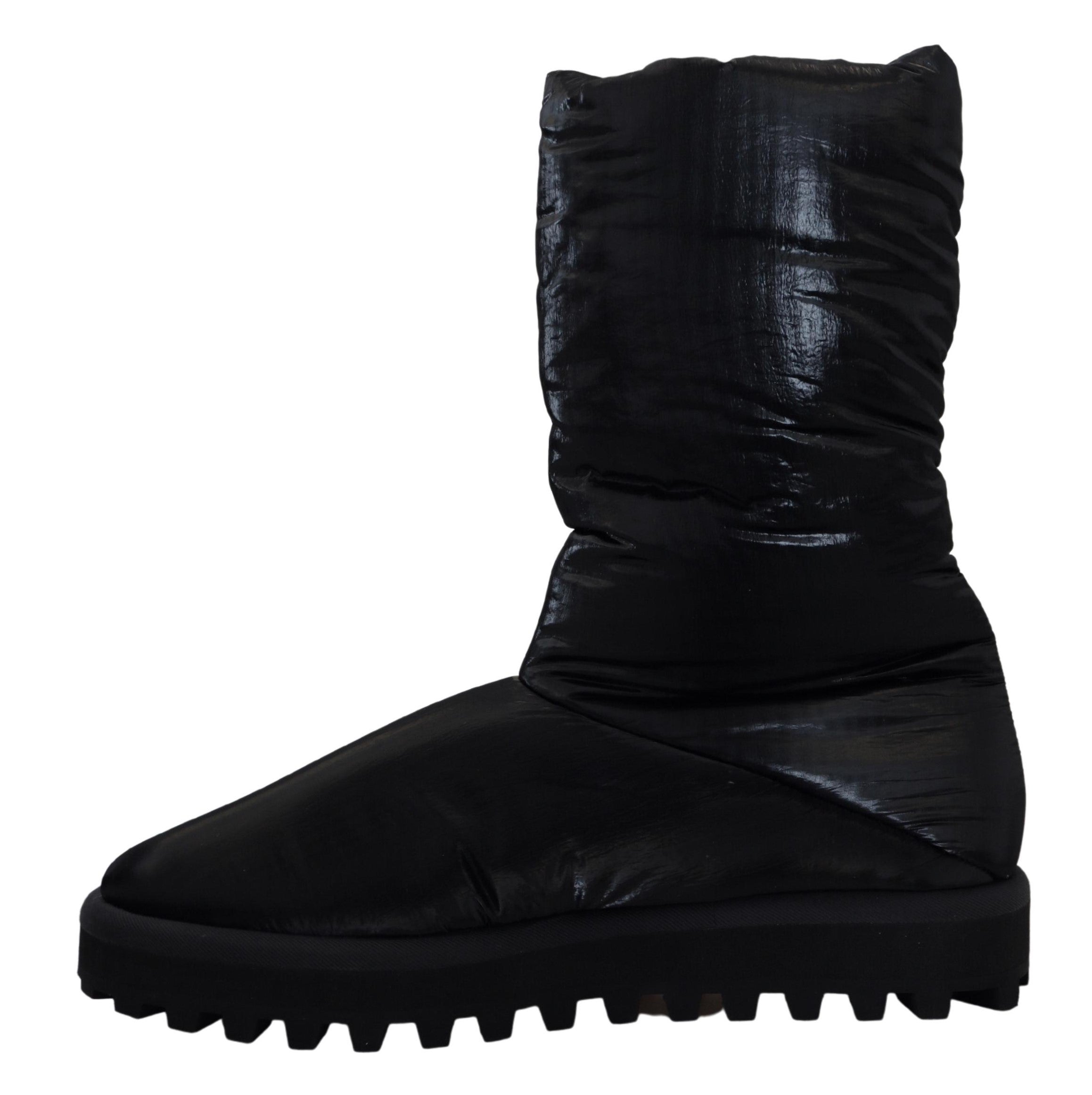 Dolce & Gabbana Black Boots Padded Mid Calf Winter Shoes - DEA STILOSA MILANO