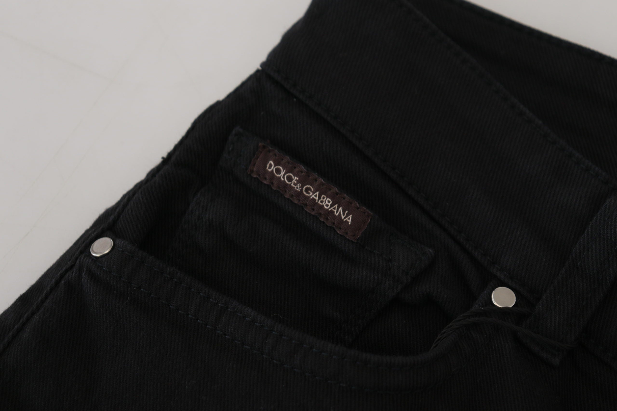 Dolce & Gabbana Black Cotton Skinny Women Denim Jeans - DEA STILOSA MILANO