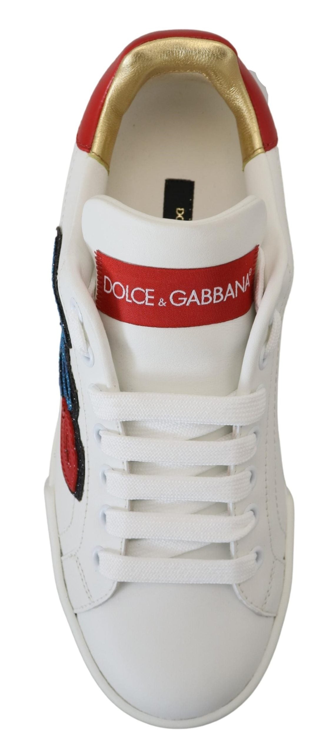 Dolce & Gabbana White Portofino Logo Classic Sneakers Shoes - DEA STILOSA MILANO