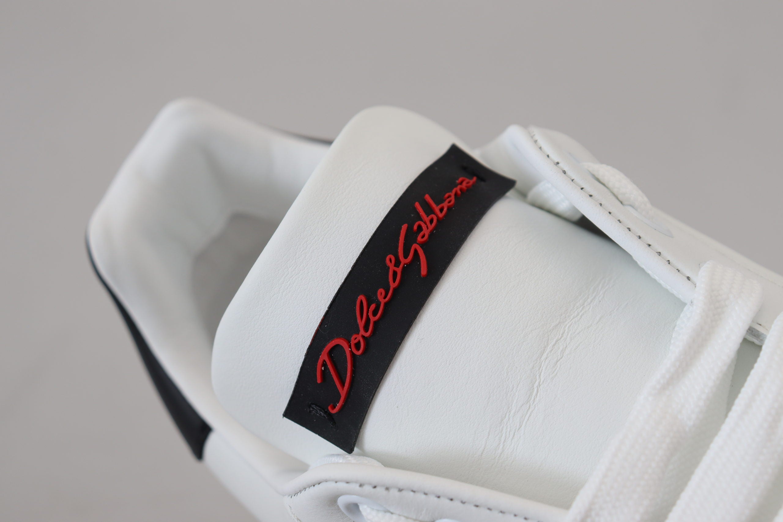 Dolce & Gabbana White Logo Patch Embellished Sneakers Shoes - DEA STILOSA MILANO