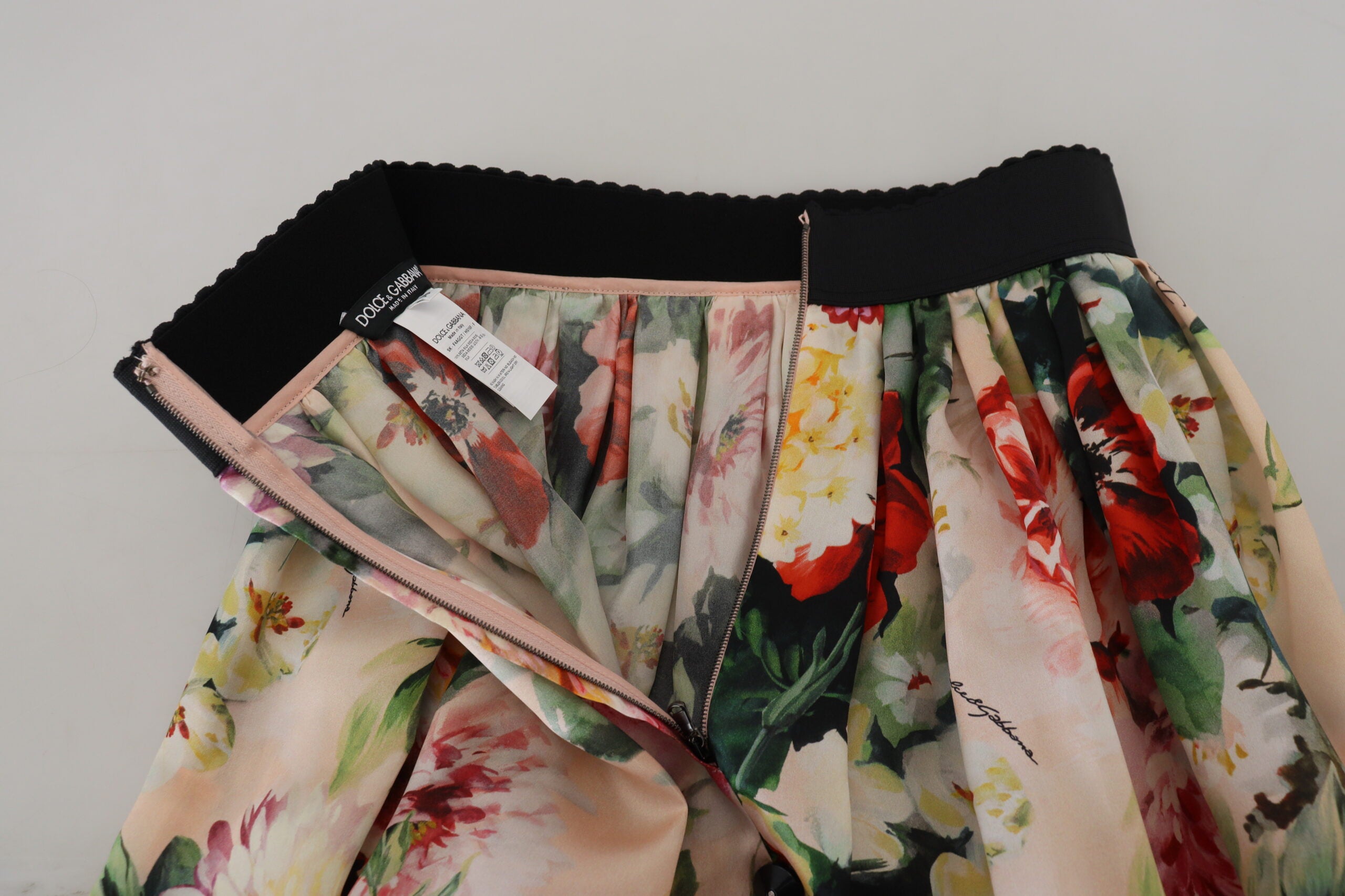 Dolce & Gabbana Multicolor Floral Silk High Waist Aline Skirt - DEA STILOSA MILANO