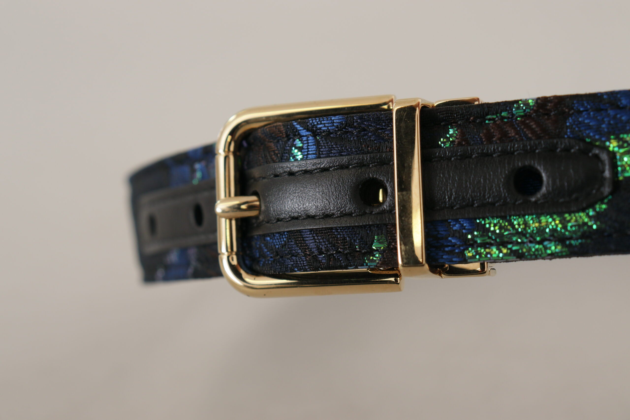 Dolce & Gabbana Multicolor Floral Jacquard Gold Metal Buckle Belt - DEA STILOSA MILANO
