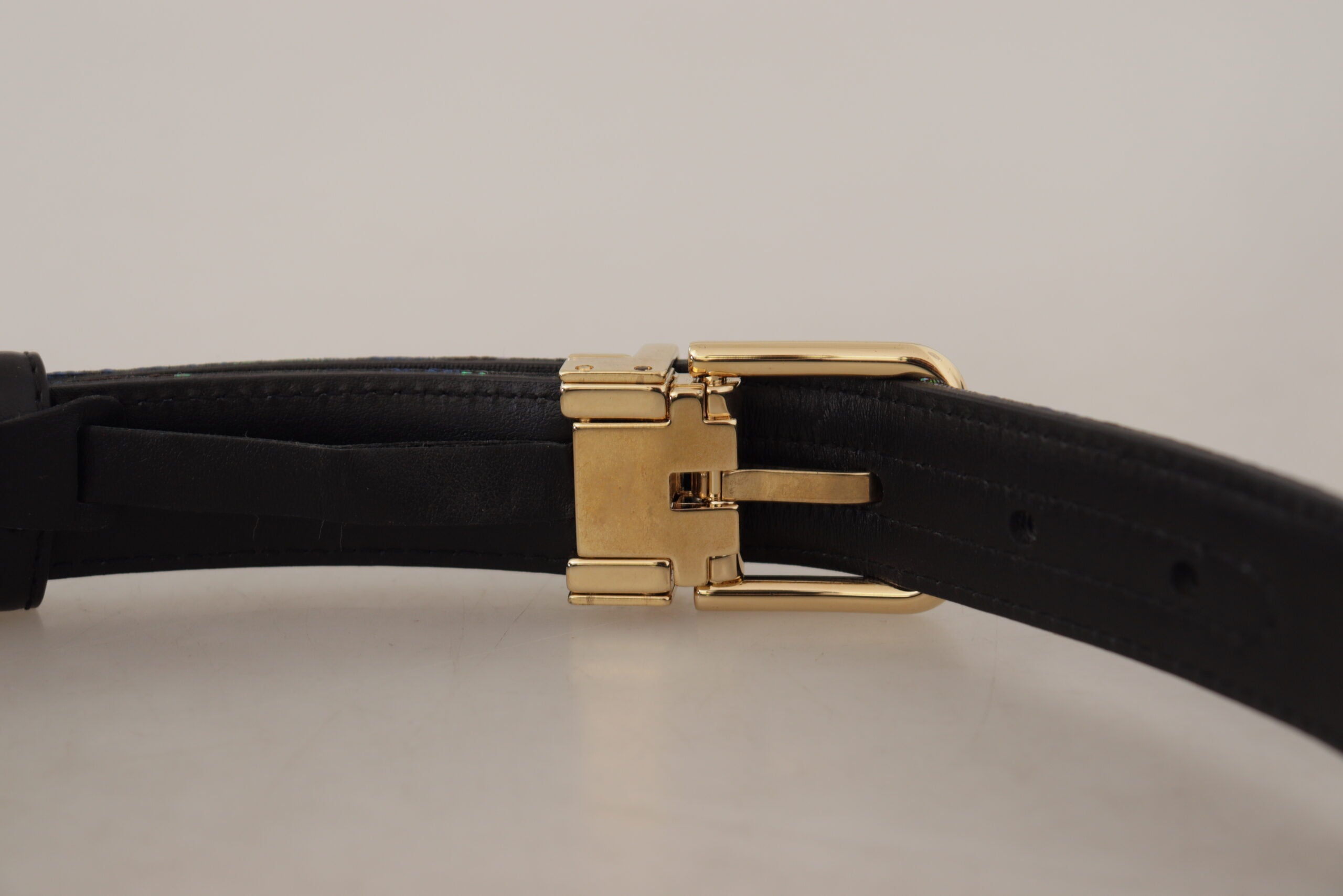 Dolce & Gabbana Multicolor Floral Jacquard Gold Metal Buckle Belt - DEA STILOSA MILANO