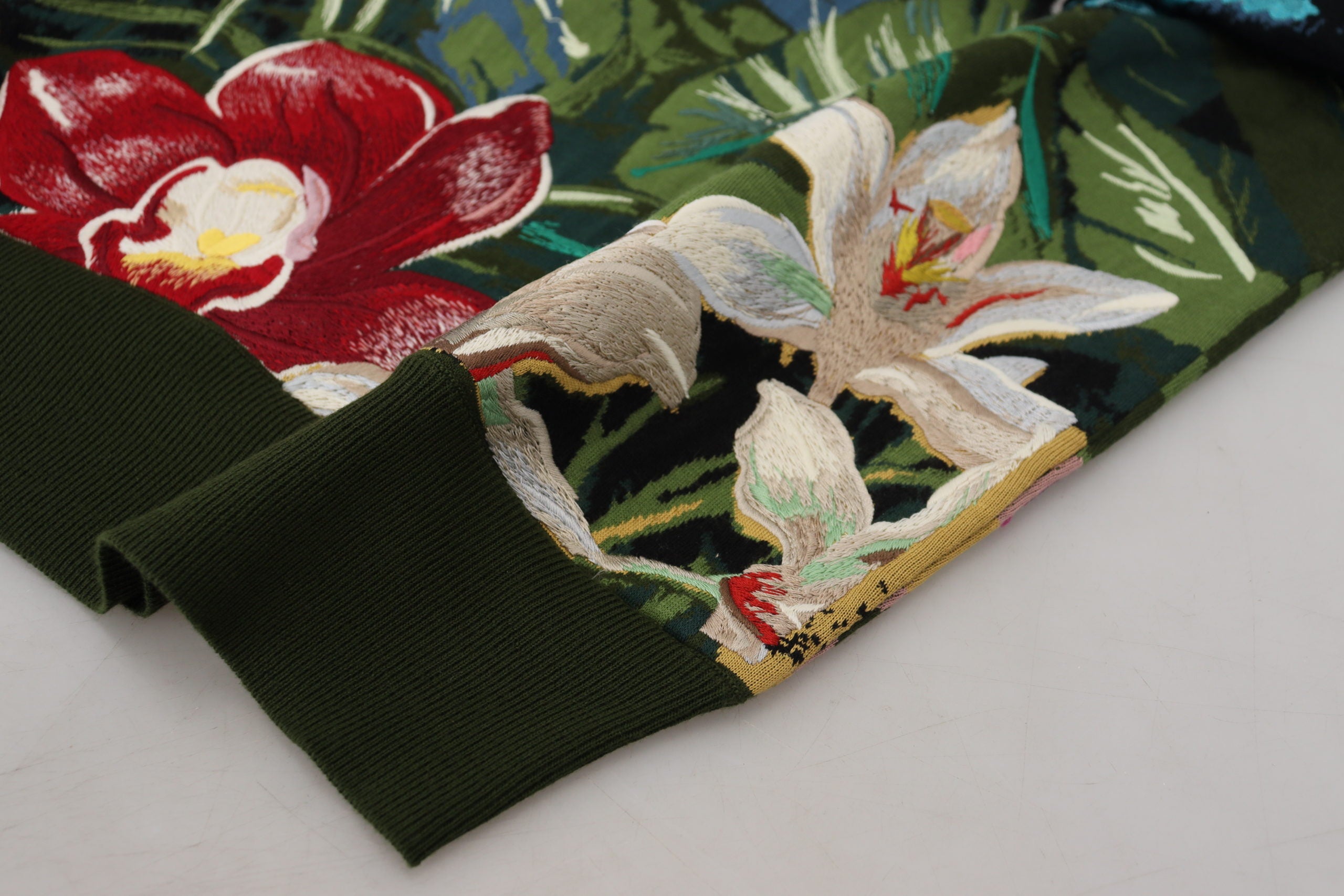 Dolce & Gabbana Jungle Wool Silk Pullover Logo Sweater - DEA STILOSA MILANO