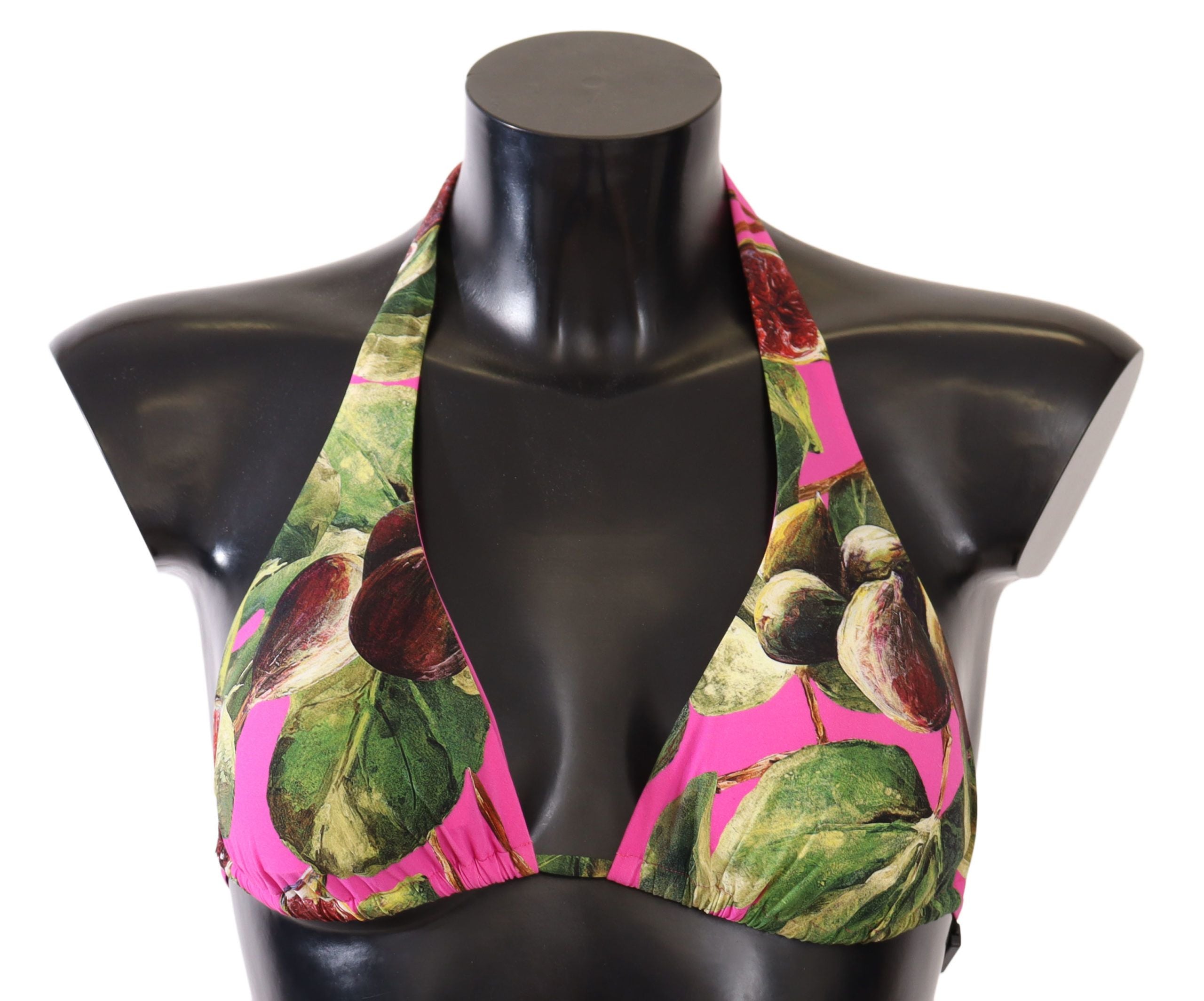 Dolce & Gabbana Pink Printed Nylon Swimsuit Bikini Top Swimwear - DEA STILOSA MILANO