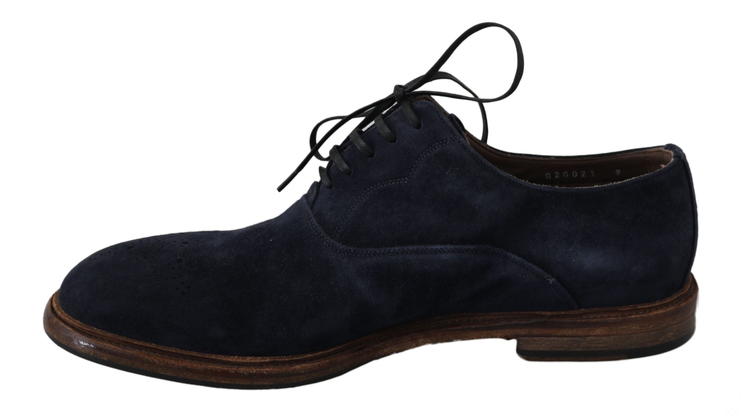Dolce & Gabbana Blue Leather Marsala Derby Goatskin Shoes - DEA STILOSA MILANO