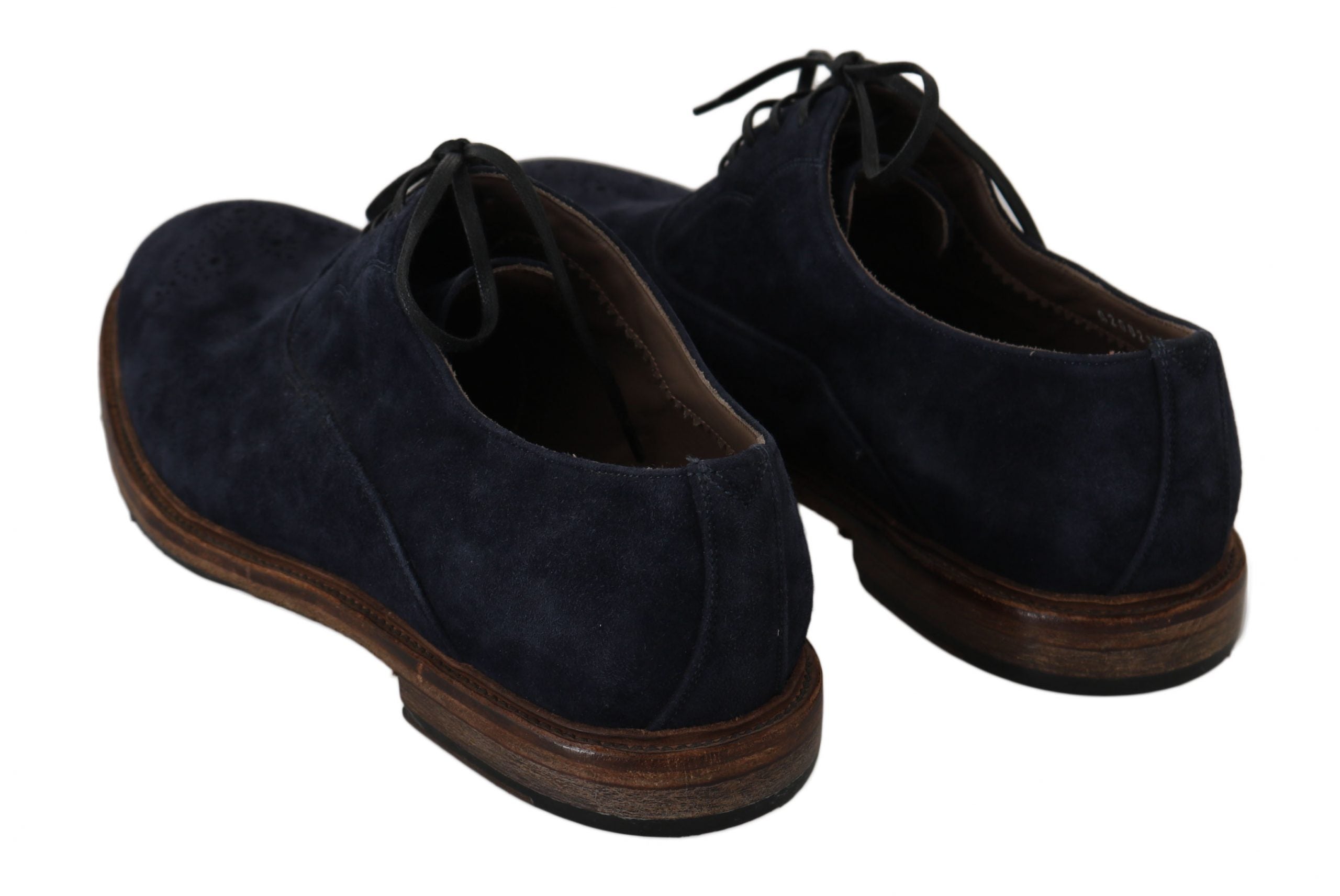 Dolce & Gabbana Blue Leather Marsala Derby Goatskin Shoes - DEA STILOSA MILANO