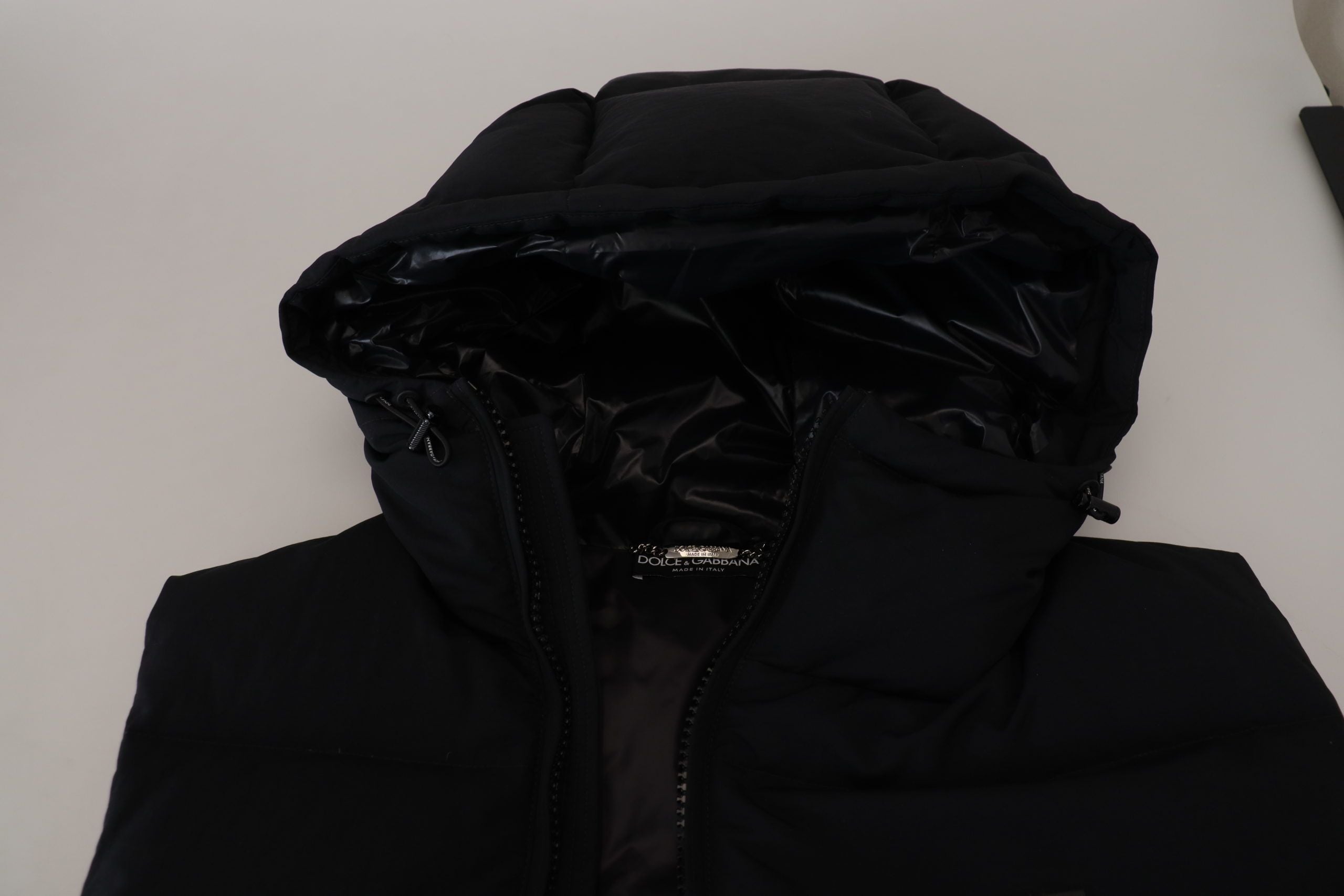 Dolce & Gabbana Black Polyester Hooded Short Sleeves Jacket - DEA STILOSA MILANO