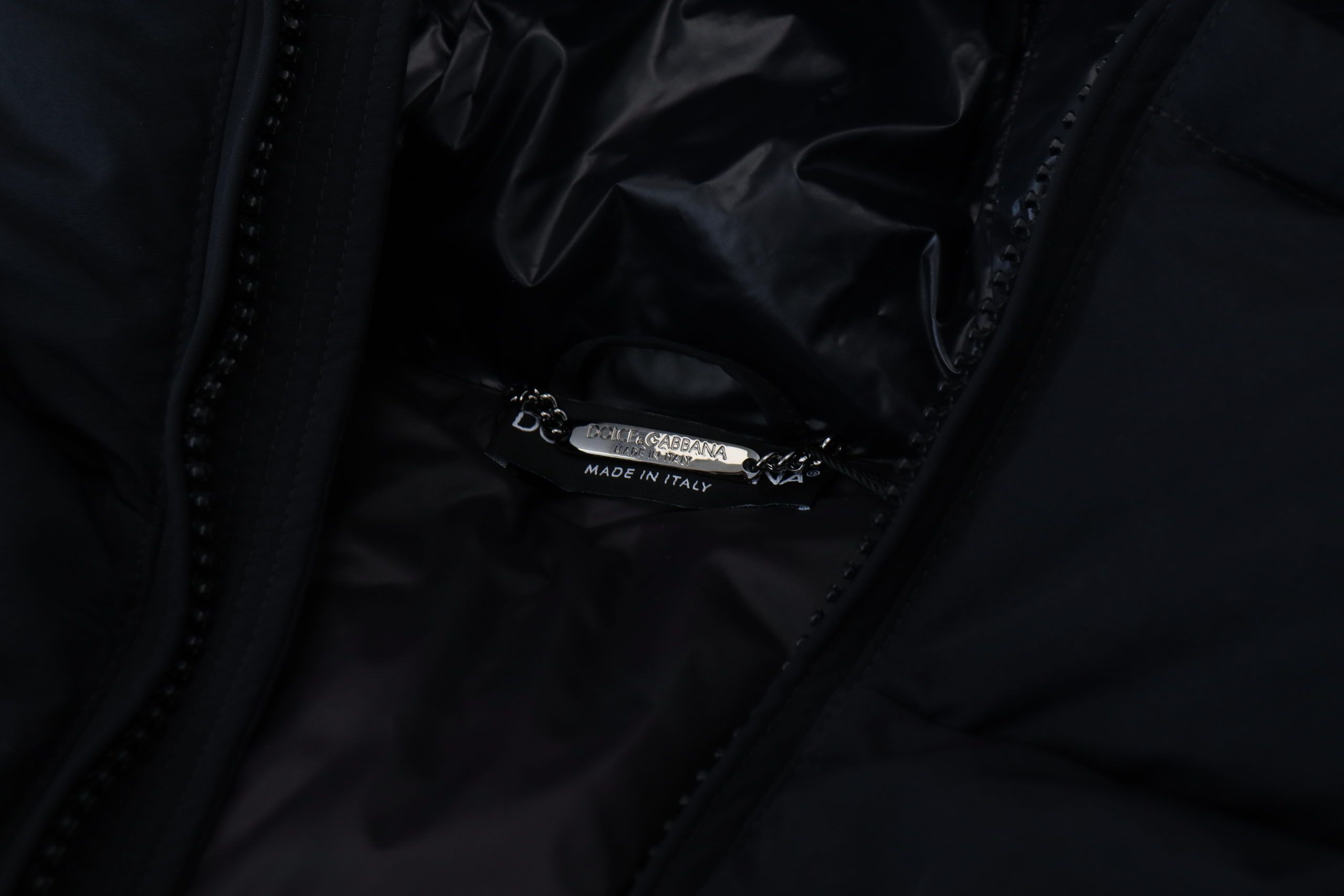 Dolce & Gabbana Black Polyester Hooded Short Sleeves Jacket - DEA STILOSA MILANO