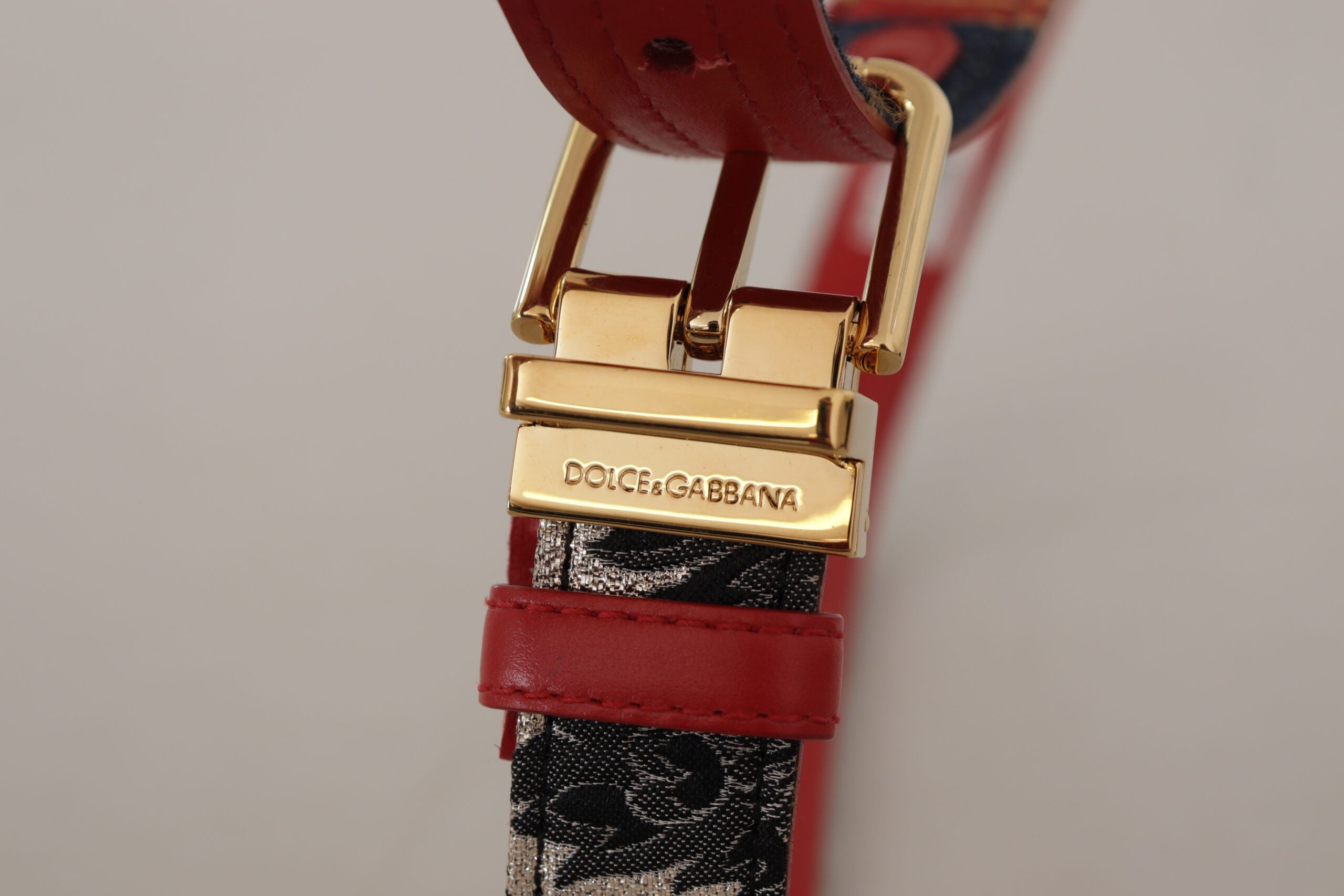 Dolce & Gabbana Multicolor Majolica Patchwork Gold Metal Buckle Belt - DEA STILOSA MILANO
