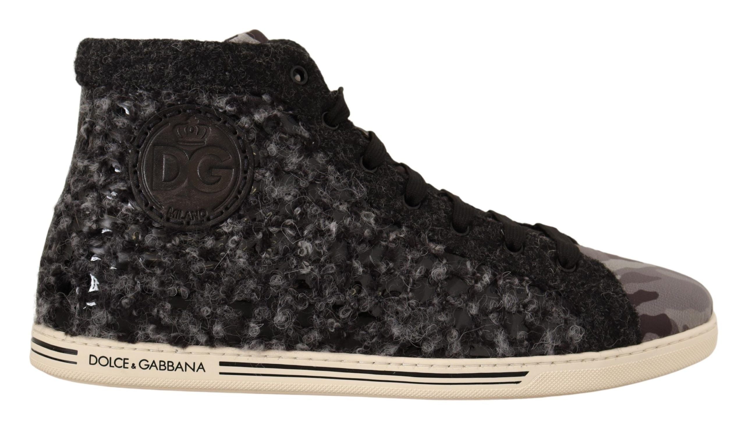 Dolce & Gabbana Elegant Gray High Top Sneakers - DEA STILOSA MILANO