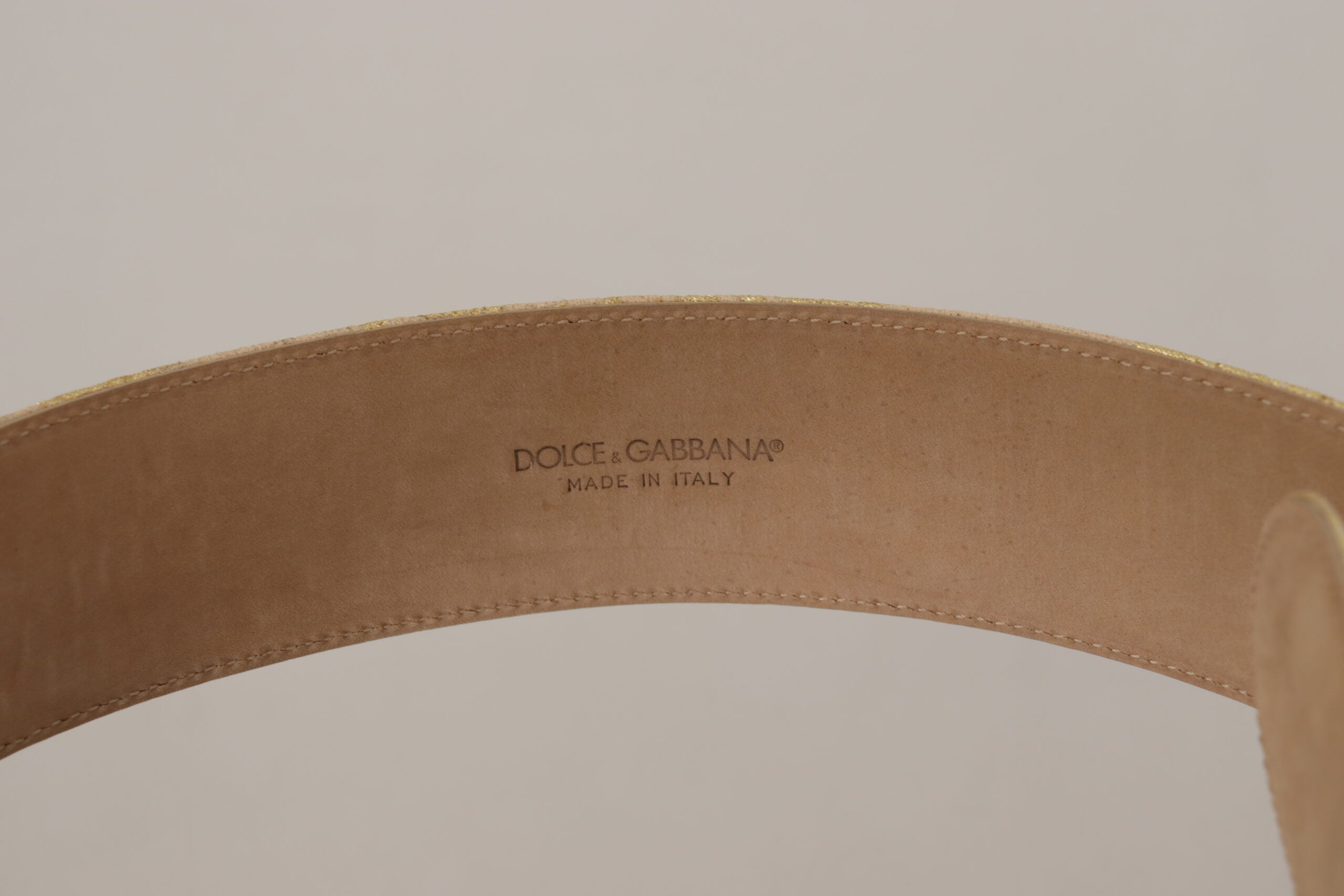 Dolce & Gabbana Pink Wide Waist Jacquard DG Logo Gold Logo Buckle Belt - DEA STILOSA MILANO