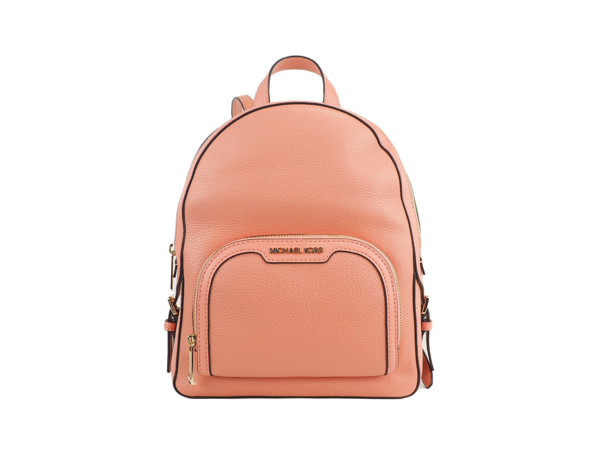 Michael Kors Jaycee Medium Sherbert Pebbled Leather Zip Pocket Backpack Bookbag - DEA STILOSA MILANO