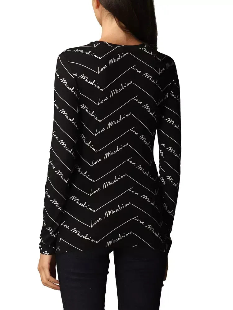 Love Moschino Black Viscose Tops & T-Shirt - DEA STILOSA MILANO