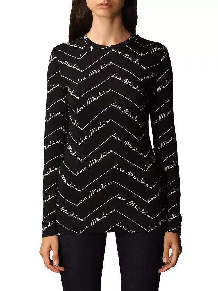 Love Moschino Black Viscose Tops & T-Shirt - DEA STILOSA MILANO