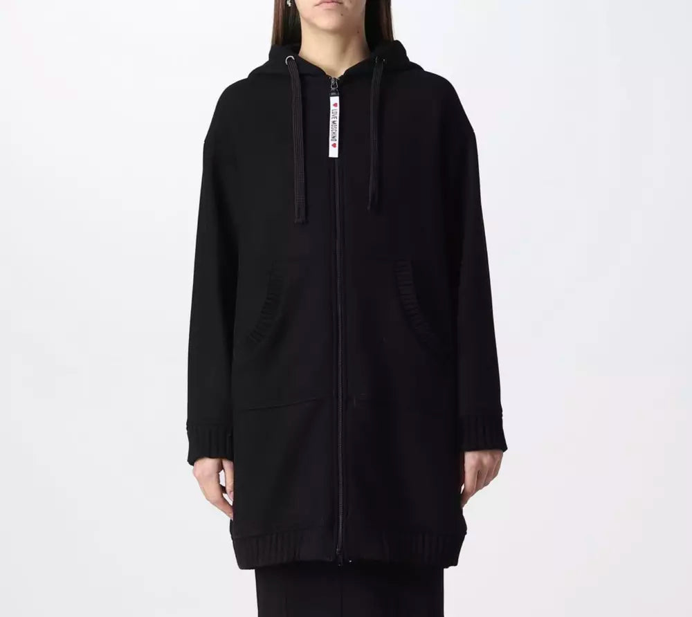 Love Moschino Black Wool Jackets & Coat - DEA STILOSA MILANO