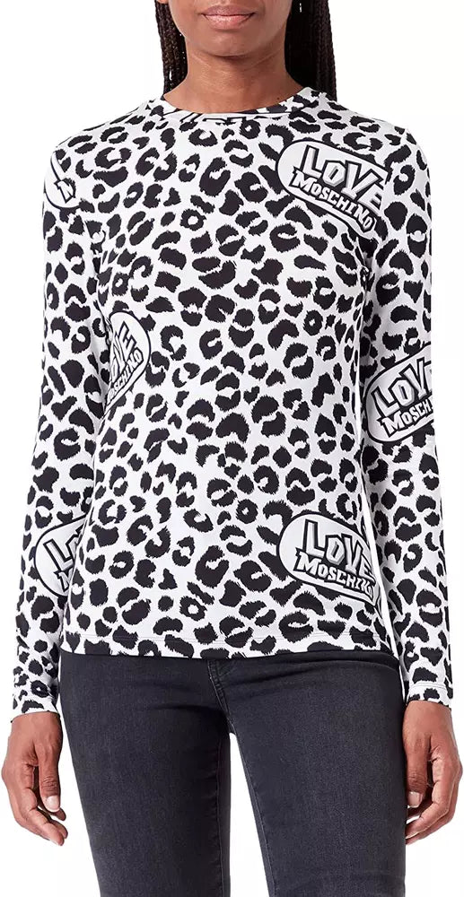 Love Moschino White Viscose Sweater - DEA STILOSA MILANO