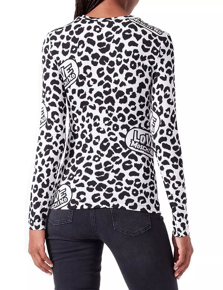 Love Moschino White Viscose Sweater - DEA STILOSA MILANO