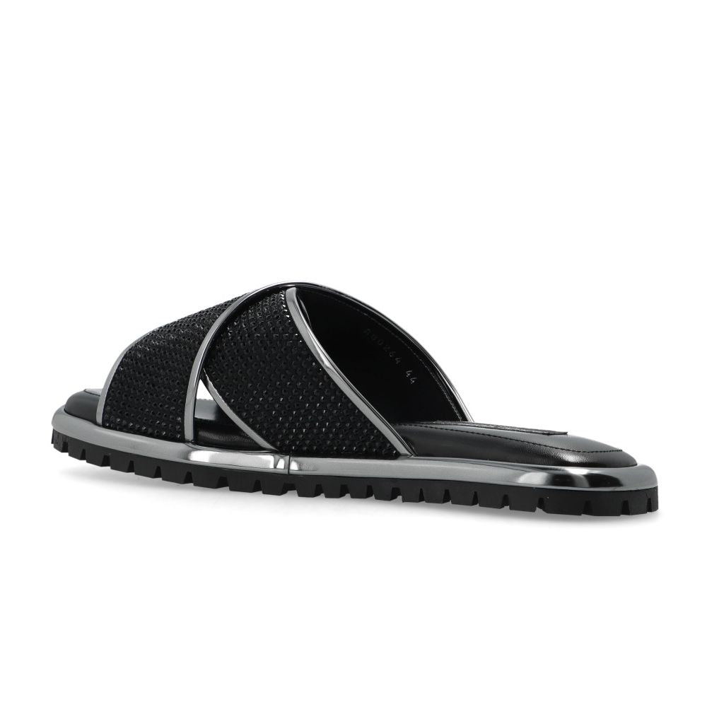 Dolce & Gabbana Black Leather Di Capra Sandal - DEA STILOSA MILANO
