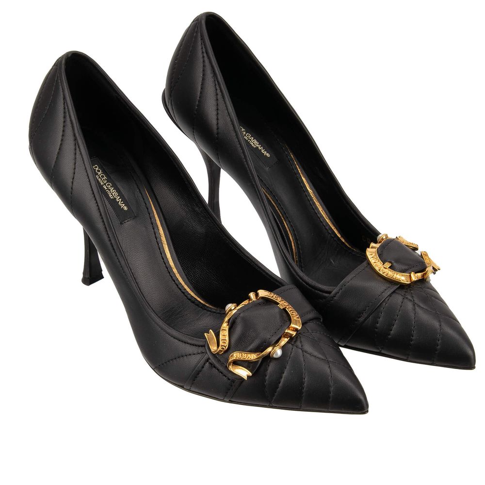 Dolce & Gabbana Black Leather Pump - DEA STILOSA MILANO