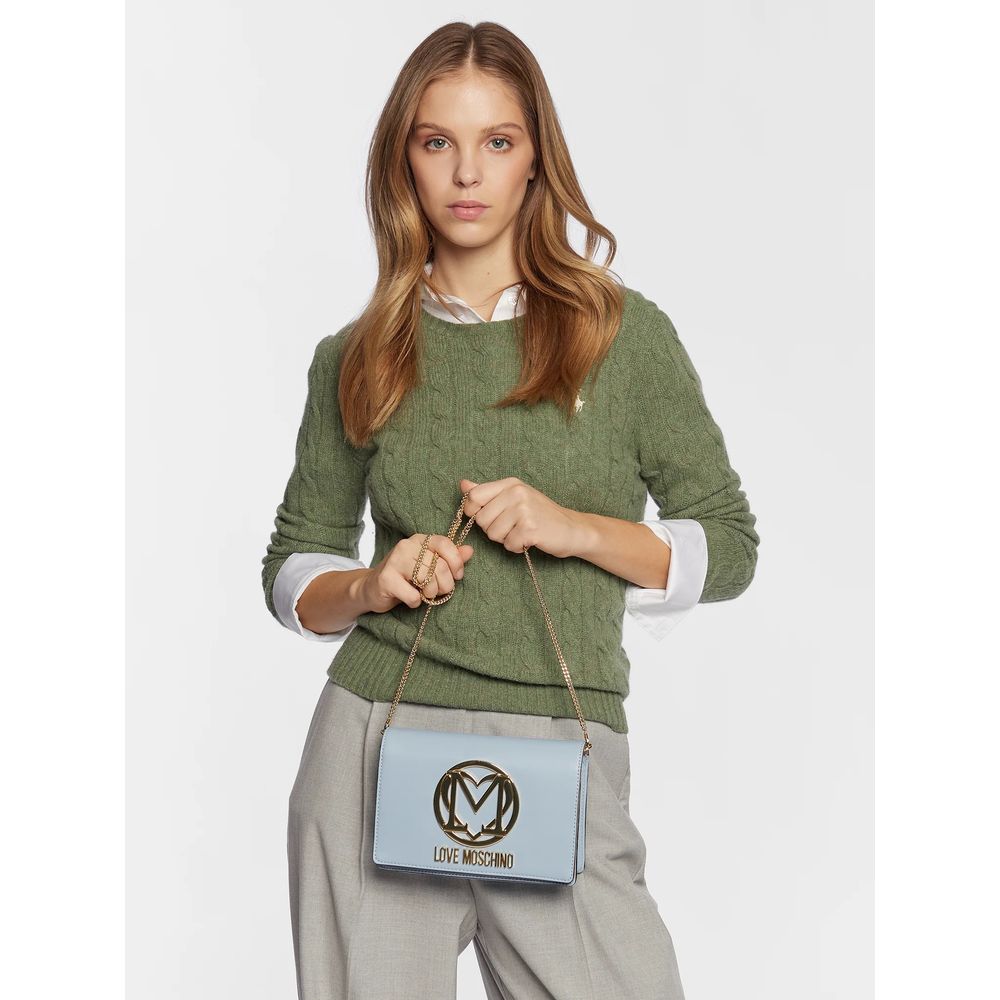 Love Moschino Light Blue Artificial Leather Crossbody Bag - DEA STILOSA MILANO
