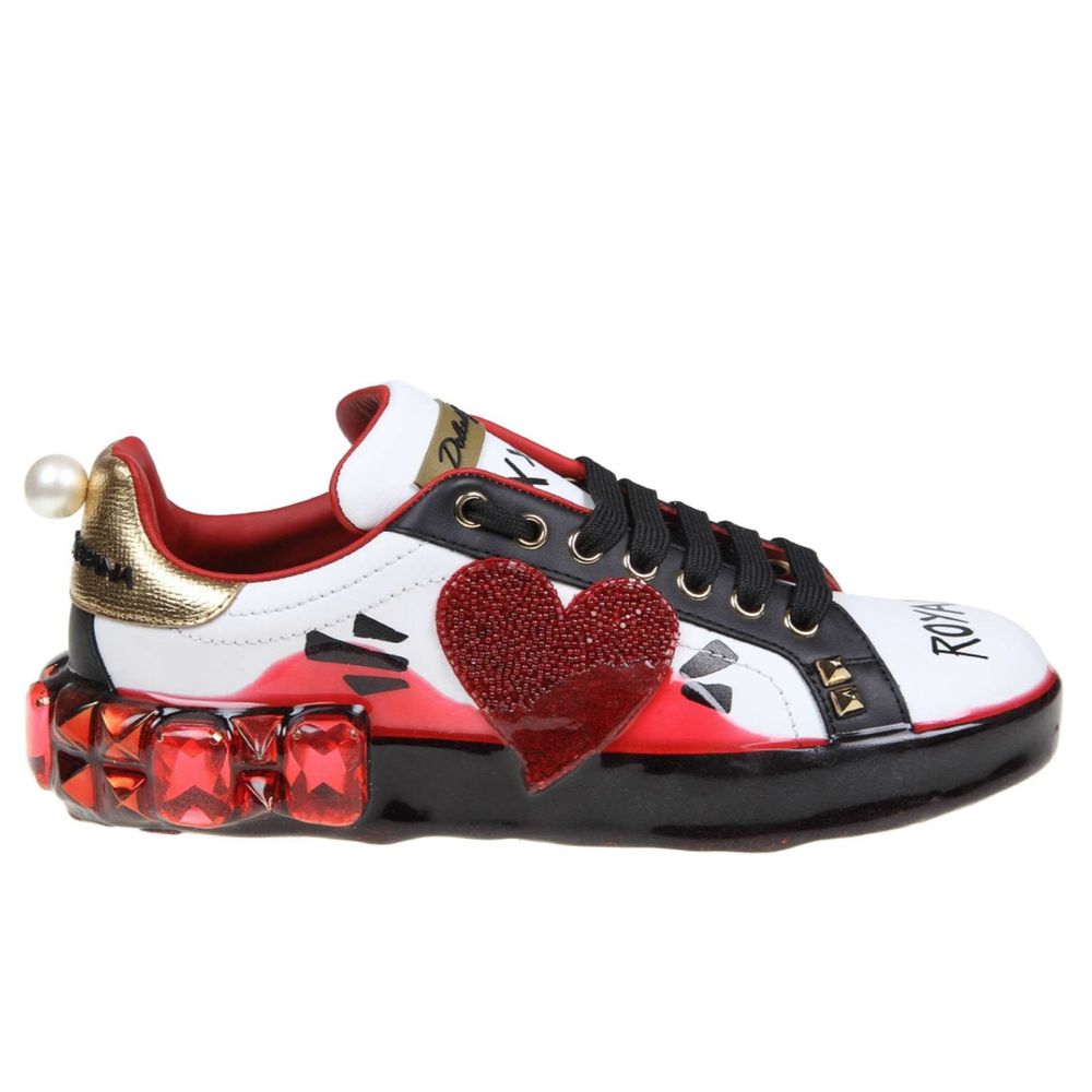 Dolce & Gabbana White Leather Di Calfskin Sneaker - DEA STILOSA MILANO