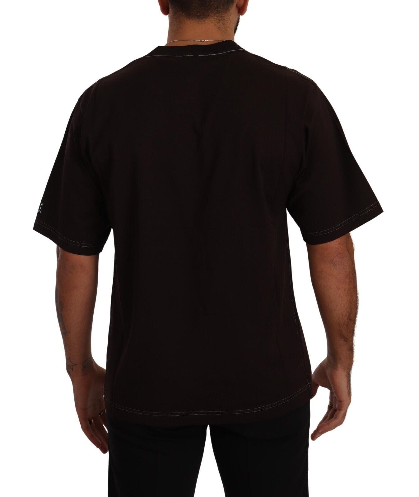 Dolce & Gabbana Bordeaux Cotton L-Amore Print Crewneck T-shirt - DEA STILOSA MILANO