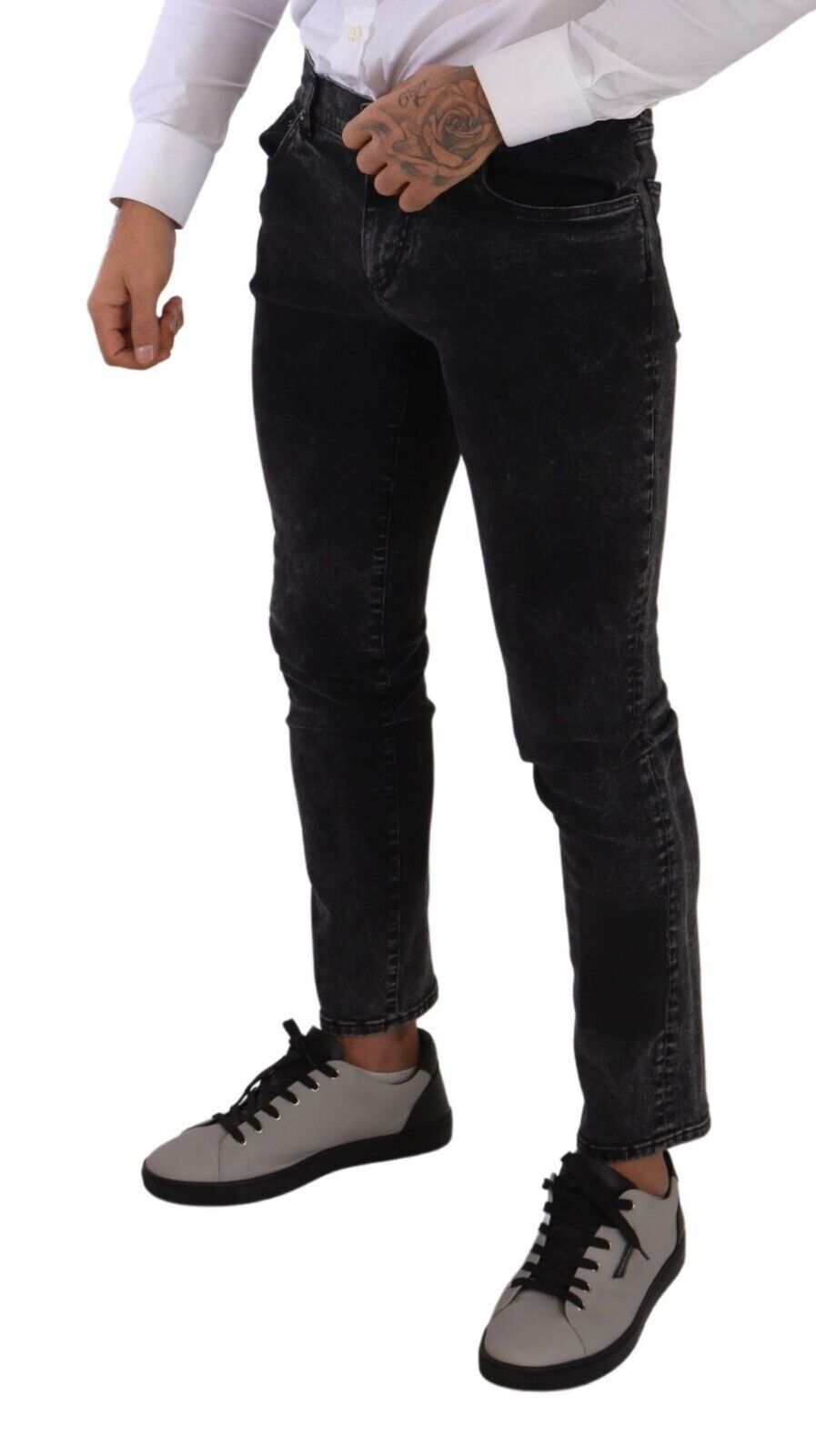 Dolce & Gabbana Black Cotton Stretch Skinny Denim Trouser Jeans - DEA STILOSA MILANO