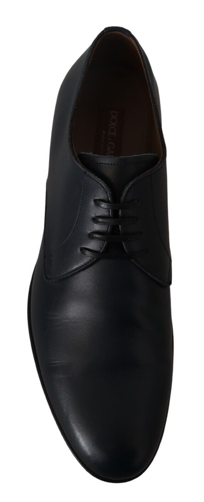 Dolce & Gabbana Navy Blue Leather Lace Up Formal Derby Shoes - DEA STILOSA MILANO