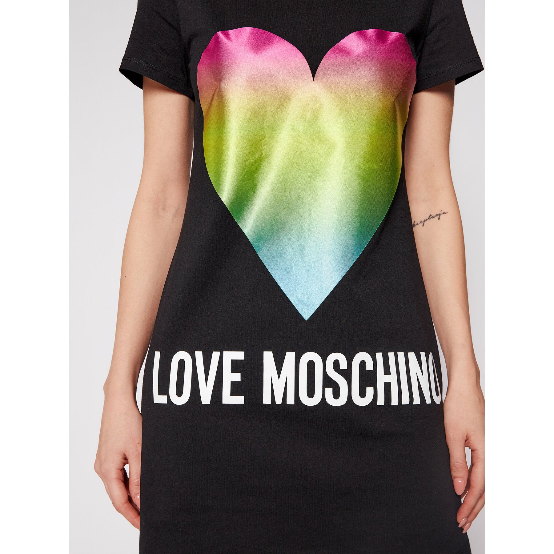 Love Moschino Black Cotton Dress - DEA STILOSA MILANO